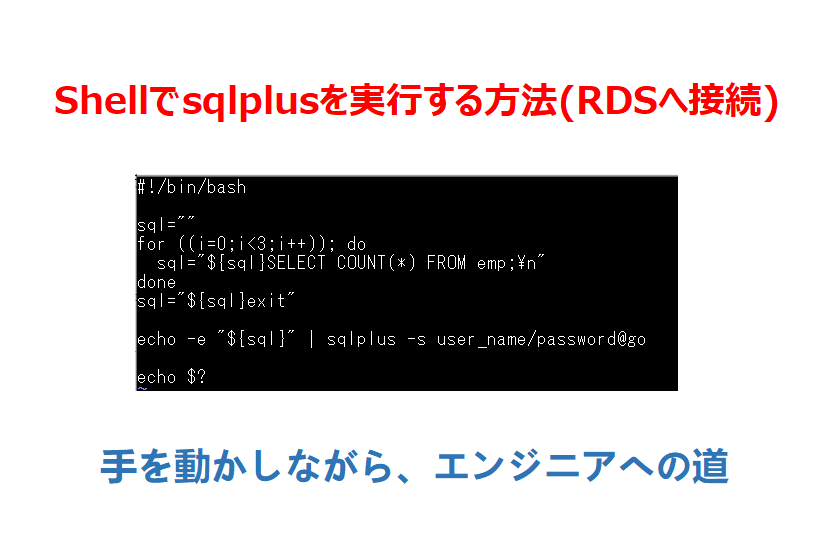 Shellでsqlplus実行